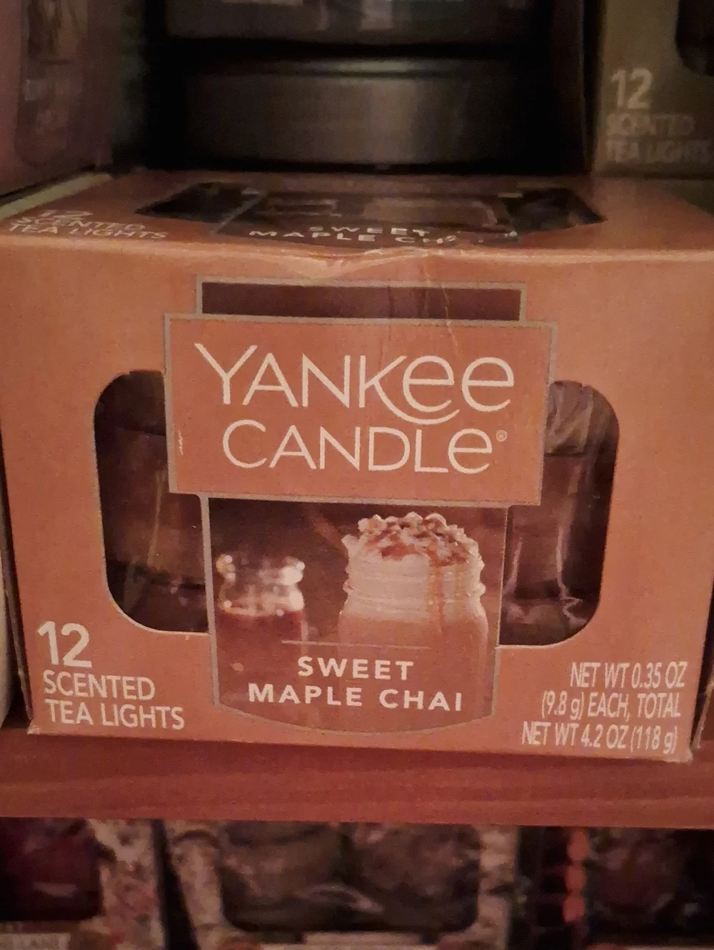 Yankee Candle Sweet Maple Chai Tea Lights - Brown